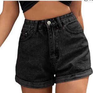 Wild Fable High Rise Black Denim Shorts SZ 28